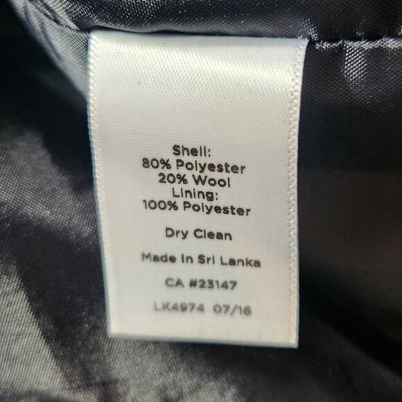 Talbots skirt Plaid Wool Blend Pencil Sz 10 Black Gray Blue career professional - Picture 4 of 6